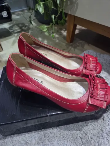 Peep Toe, couro Novo