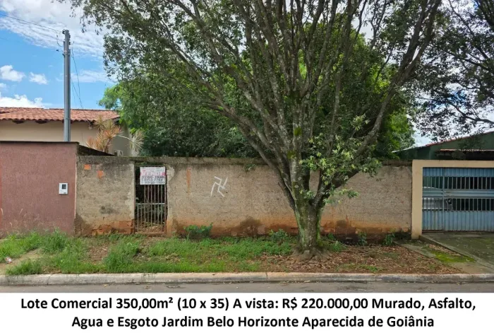 Leia a descrição: Lote Comercial 350,00m² (Murado, Asfalto, Agua e Esgoto) Jardim Belo Hor