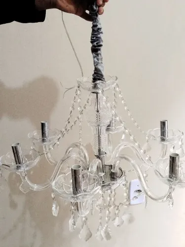 Lustre candelabro de 6 lampadas
