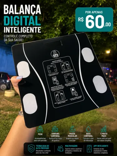 Balança digital corporal com bioimpedancia
