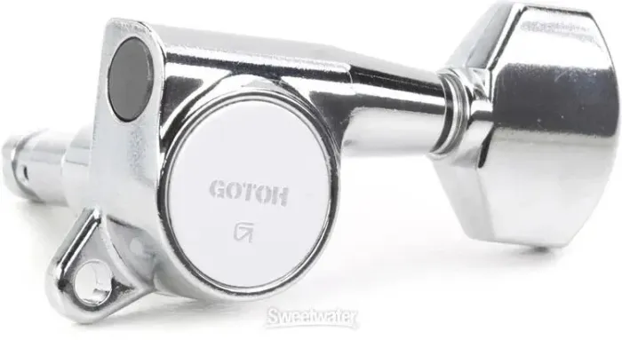 Jogo de Tarraxas Gotoh SG381-07 MG - 6 em Linha para Destros, Cromadas