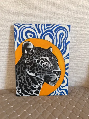 Quadro Acrílico sobre a Tela Onça