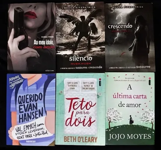 Livros - Silencio/Crescendo/Querido Evan Hansen/Teto para dois/A Ultima carta de amor