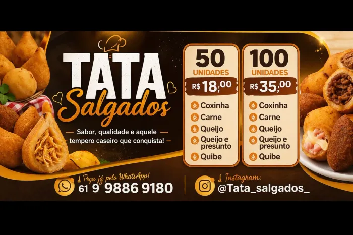 Mini salgados de festa