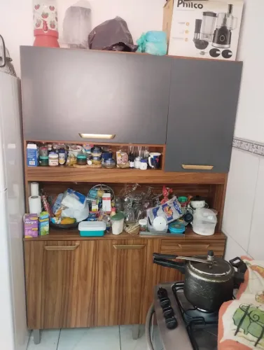 Painel e armário de cozinha semi novos