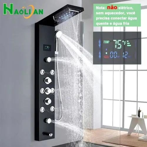 Display Digital Conjunto De Torneira De Chuveiro Painel De Chuveiro Led