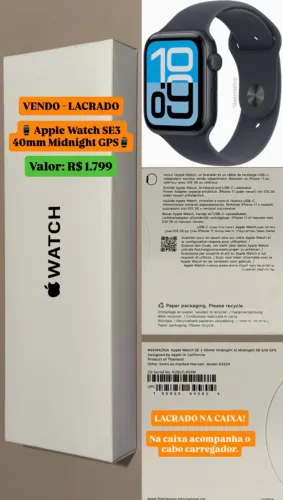 NOVO-LACRADO Apple Watch SE3 40mm Midnight GPS