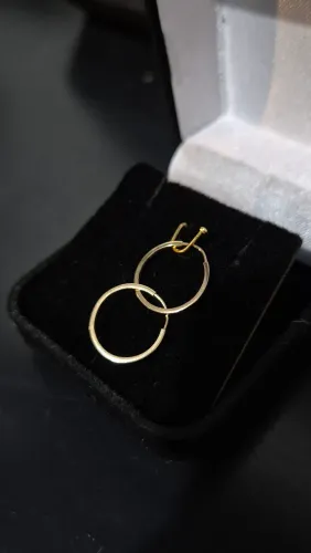 Brinco argola ouro 18K