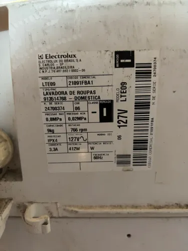 Máquina de lavar Electrolux