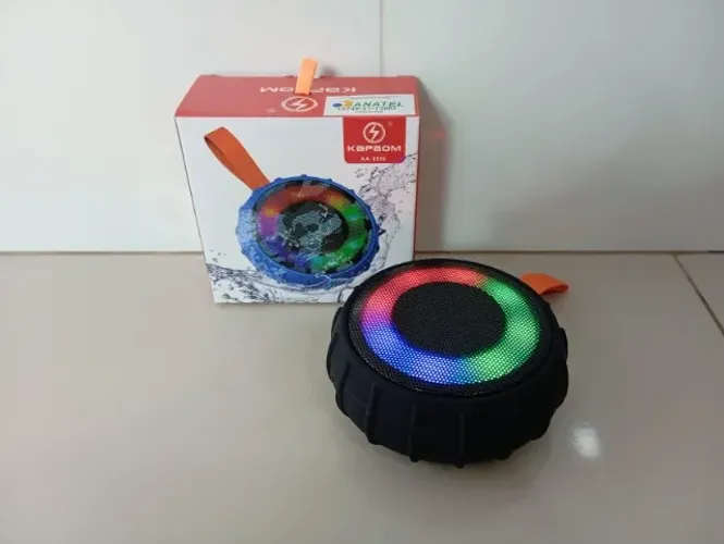 Caixa de Som Pneu Bluetooth Recarregável Led RGB Portátil