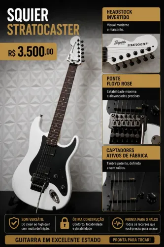 Guitarra Fender Squier Modern ativa Floyd rose