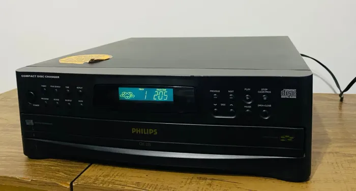 CD Player Carrossel Philips CDC 265 - 5 CDs - Excelente Estado c/ Vídeo
