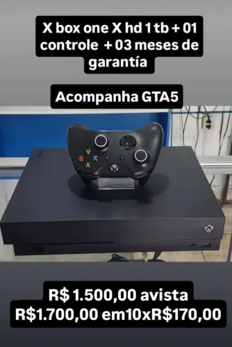 Xbox One X 1tb semi-novo 