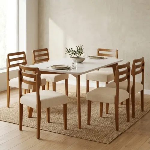 Mesa Anne com 6 cadeiras Turquia - Entrega Rápida