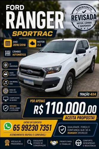 Ford Ranger Sportrac 2.2 16V 4X4 CD Dies Aut. 2018