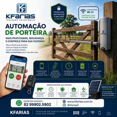 AUTOMAÇÃO DE PORTEIRA PARA FAZENDA 