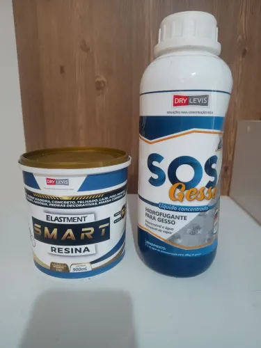 Kit Impermeabilizante Smart Resina 900ml + SOS Gesso 1L Drylevis
