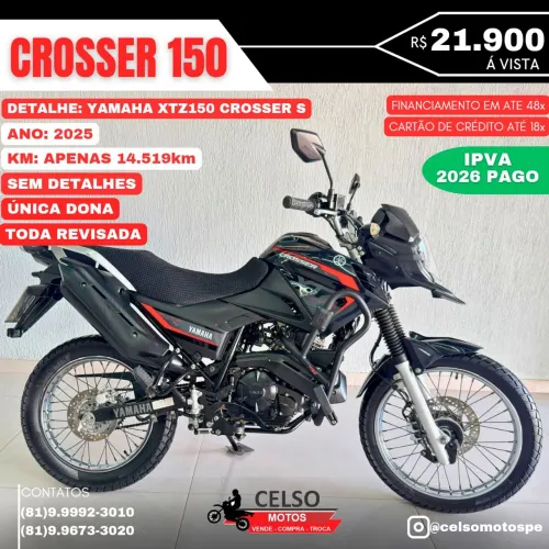 Crosser 2025 Extra c/14.000km! Financio 48x aceito sua moto na troca