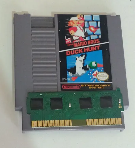 Duck Hunt + Mario original com manual nes Nintendinho