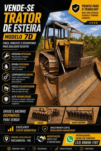 Trator de esteira 7D