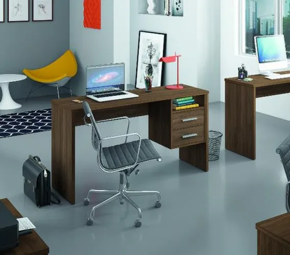Mesa Escrivaninha office PRO Dublin 02 gavetas = Entrega e Montagem grátis!!!