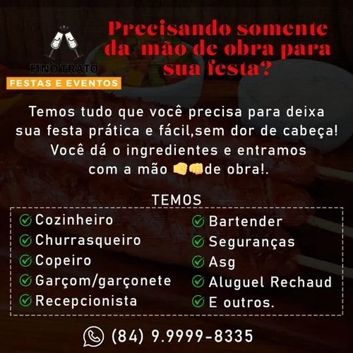 Garçons e Serviços Para Eventos