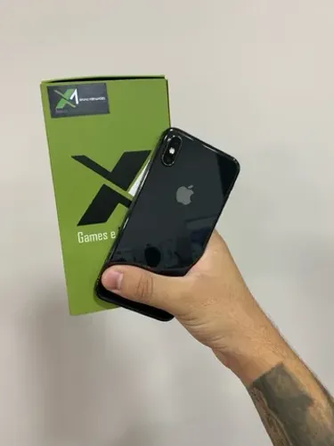 iPhone X preto sem detalhes e garantia - loja aberta 