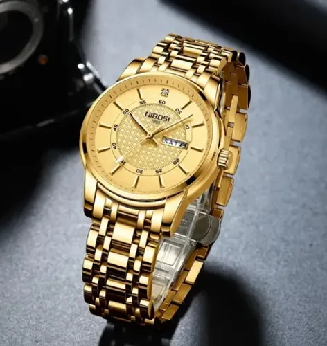 Relógio Dourado Masculino