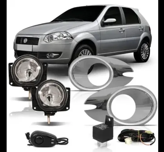 Kit Farol de Milha Palio / Siena G4 com Molduras longas