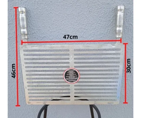 Grelha 47cm larg x 30cm da Churrasqueira Portátil ou para Uso em Geral Não Enferruja
