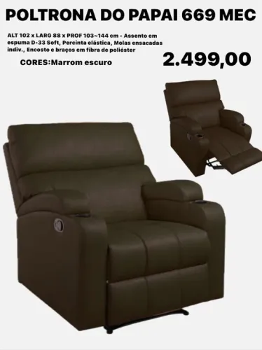 Poltrona do papai reclinável king 669 - ENTREGA HOJE !!! 