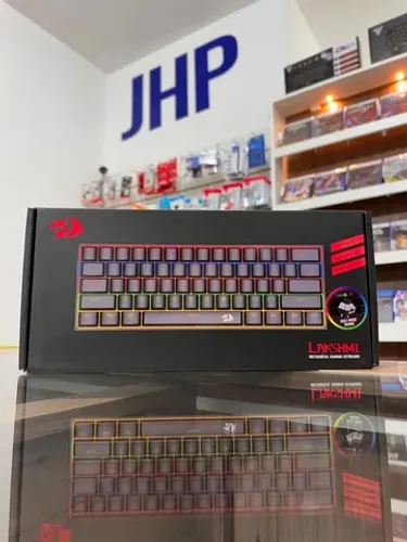 Teclado Mecânico Gamer Redragon Lakshmi 60% Preto Switch Marrom RGB Rainbow | S/ Juros