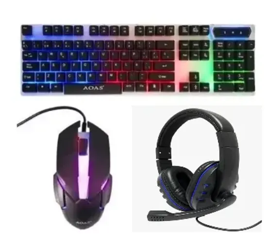 Kit Teclado + Mouse + Headphone Headset Gamer Fone  RGB z804