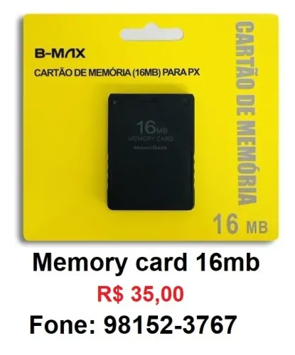 Memory card ps2 16/32/256 mb novos lacrados
