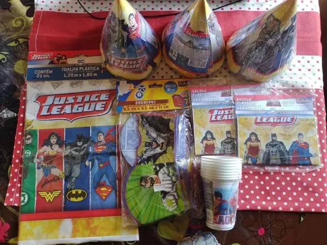 Liga da Justiça - Kit Festa Itens diversos (leia o anuncio)