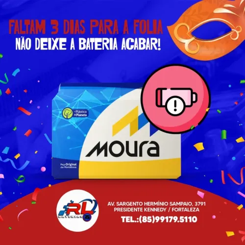 Bateria 60ah Moura e Moura para Fiat uno vivace saveiro Ford courier RL BATERIAS