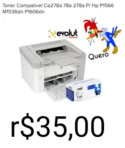 Toner Compatível Ce278a 78a 278a para HP P1566 M1536dn P1606dn - R$35,00
