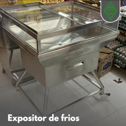 Vitrine Expositor de peixe em Aço Inox 304
