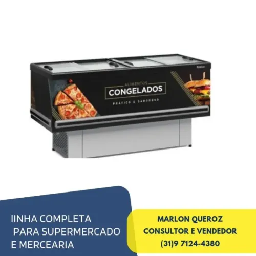 Ilha de Congelados Gelopar 2M Vidro reto