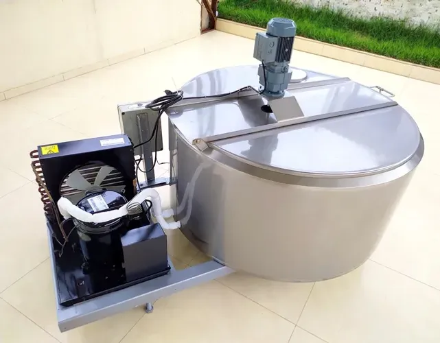 Tanque Resfriador 300 Litros Tina de Maturação Misturador 220v Água Sucos Caldas Polpas 