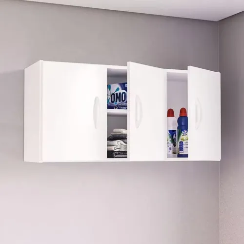 Armário aéreo 3 portas Branco - Novo