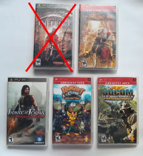 4 Jogos De Psp Originais Completos (NÃO VENDO SEPARADO)