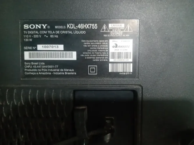 Tela (display) para TV Sony KDL-46HX755