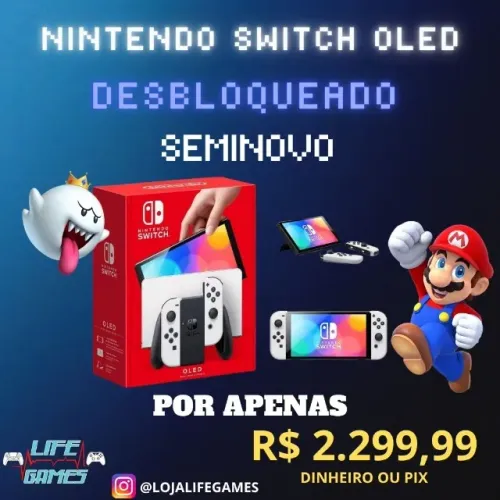 Nintendo Switch Oled Des.blo.quea.do com garantia