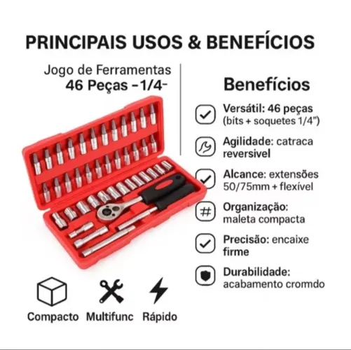 Maleta Ferramentas Completa - Nova, Lacrada