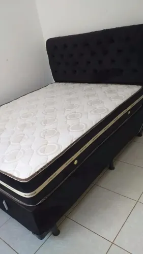Cama box queen size com cabeceira tudo Novo