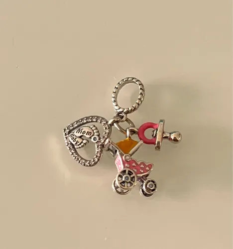 Berloque de prata para pulseira - Tema Bebê