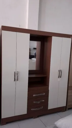 Guarda roupa casal 5 Portas com Espelho incluso montagem e entrega grátis