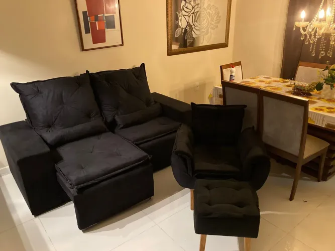 Conjunto de Sofá Retrátil e Reclinável