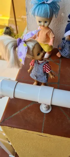 Lotinho com4 mini dolls e um ursinho de vinil